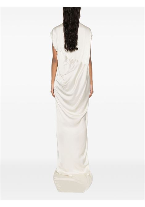 White satin-finish edfu t maxi dress Rick owens - women RICK OWENS | RP01E7505SCH41